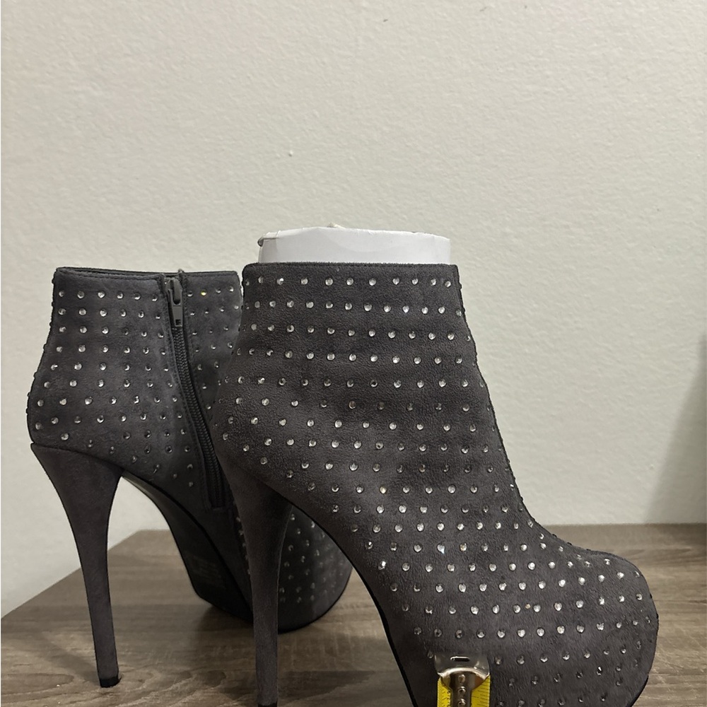 Luichiny Womens Elisa Beth Platform/Booties 7m US/37m Pre-Loved Grey - Picture 4 of 7